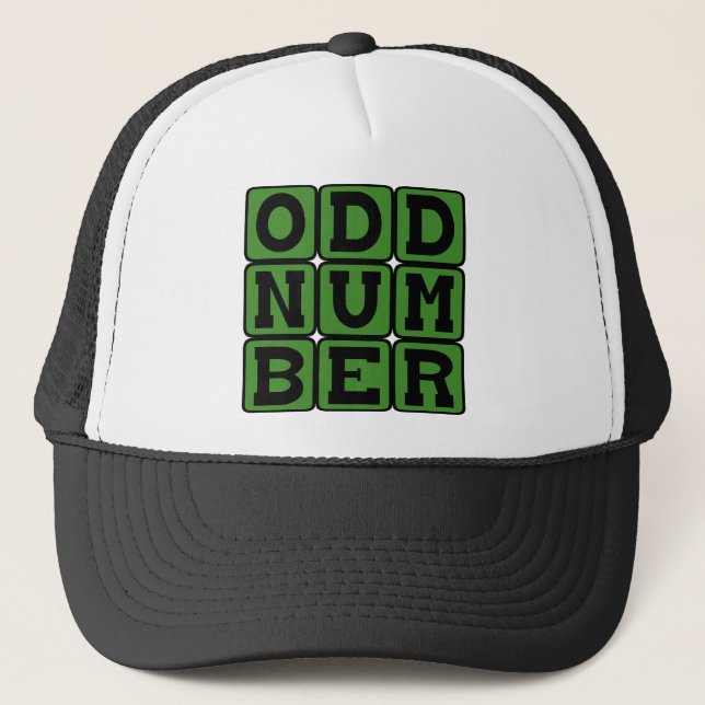 Odd Number, Mathematical Term Trucker Hat (Front)