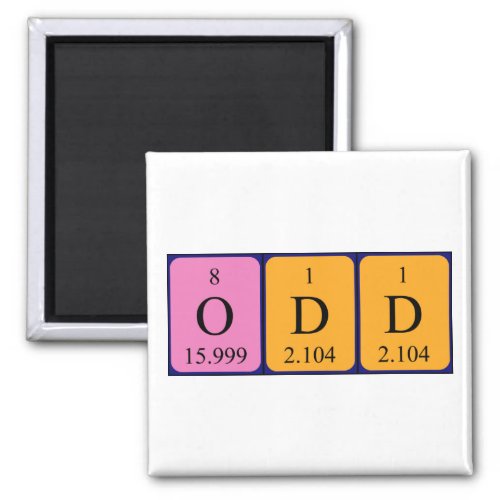 Odd periodic table name magnet