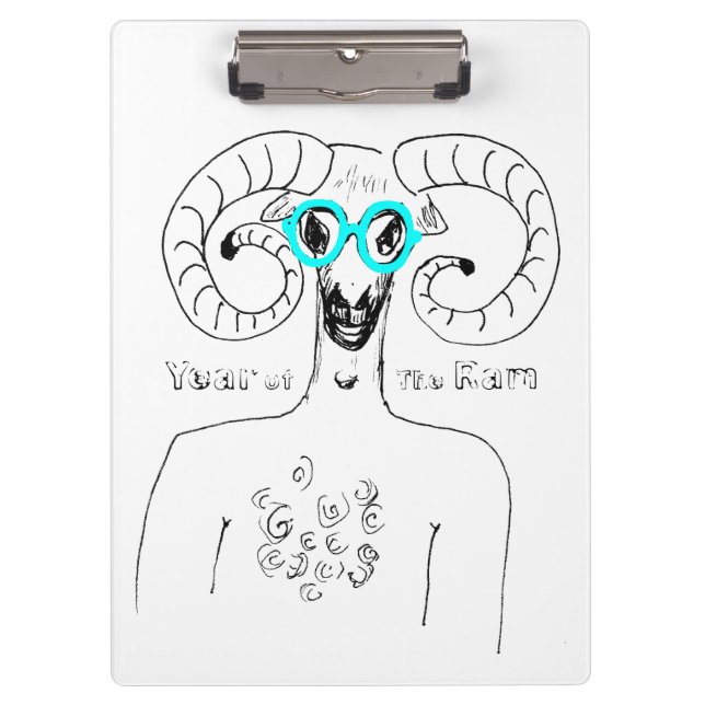 Odd Ram Aries Chinese Astrology Zodiac Clipboard (Front)