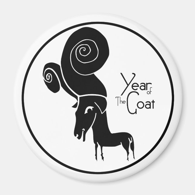 Odd Ram Goat Chinese Year Zodiac Birthday R Magnet (Front)