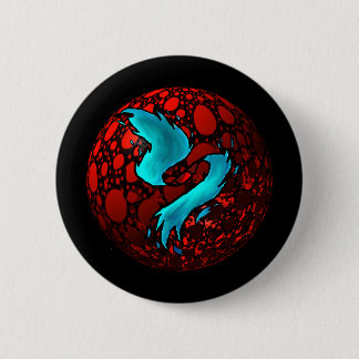 odd red ball pinback button