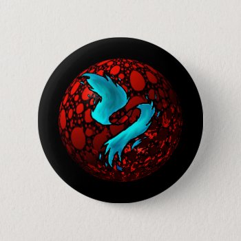 Odd Red Ball Pinback Button by spike_wolf at Zazzle