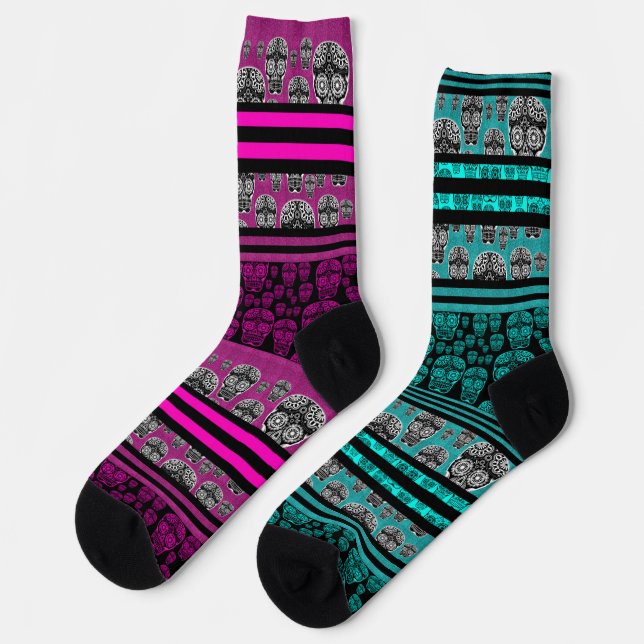 Odd Skull Design Socks (Left)
