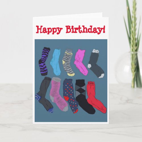 Odd Socks Birthday Card