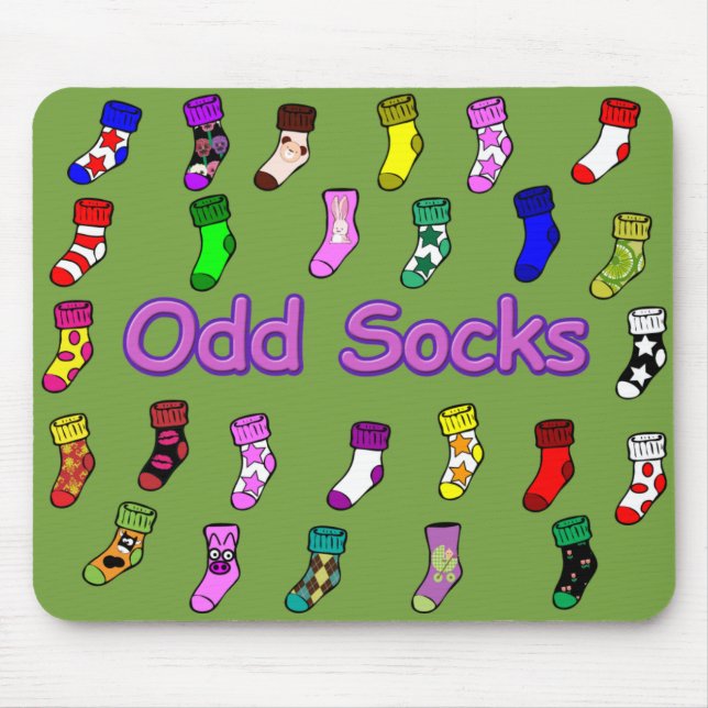 Odd Socks Mousepad Green (Front)