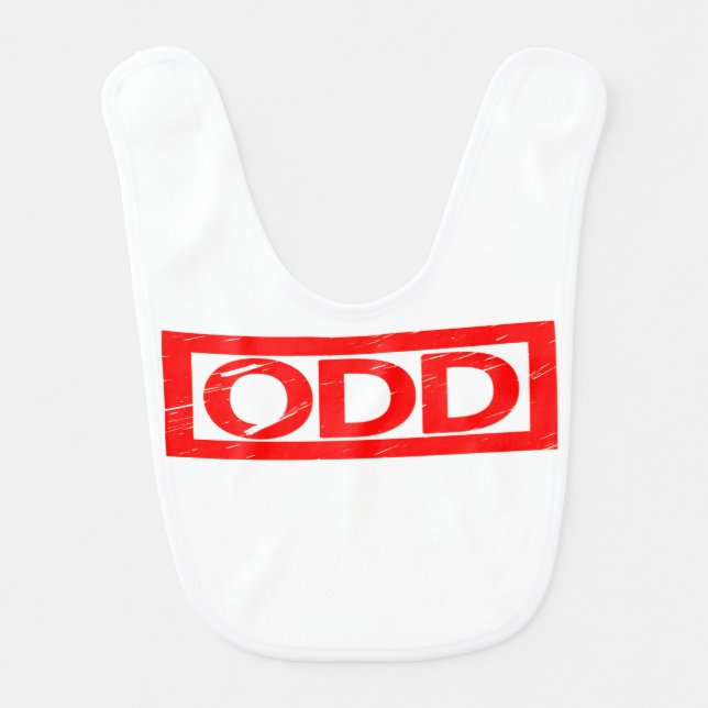 Odd Stamp Baby Bib (Front)