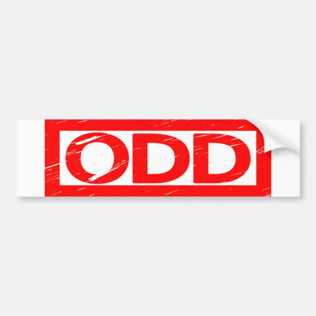 Odd Stamp Bumper Sticker (Front)