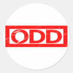 Odd Stamp Classic Round Sticker