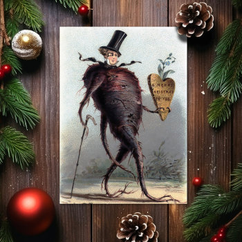 Odd Vintage Victorian Christmas Card by LongToothed at Zazzle