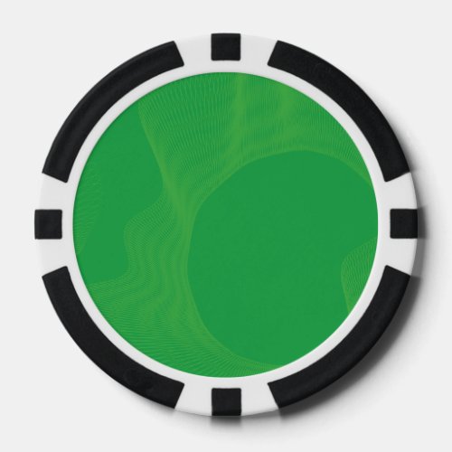Odd Wavy Bends greens Poker Chips