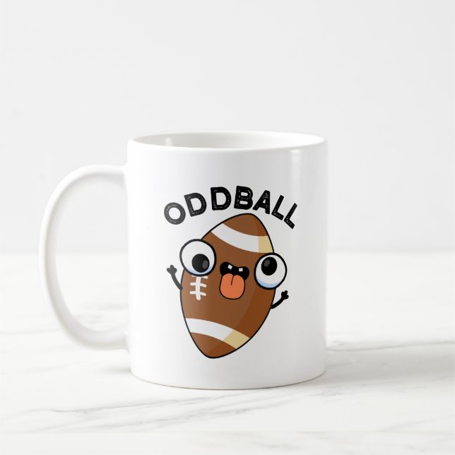 Oddball Funny Football Pun  Coffee Mug (Left)