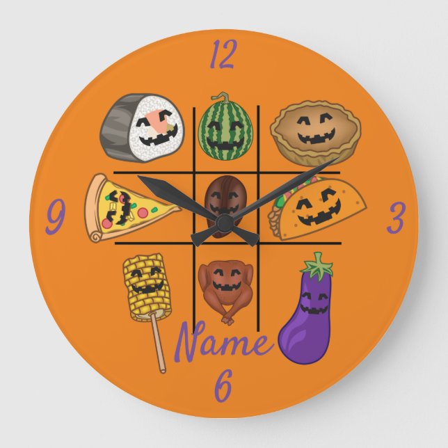 Oddball Jack o'lantern Medley Thunder_Cove   Large Clock (Front)