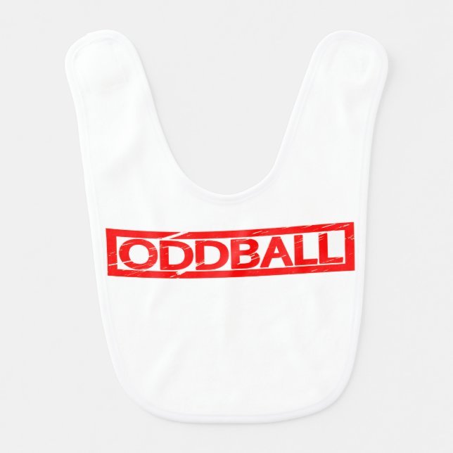 Oddball Stamp Baby Bib (Front)