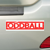 Oddball Stamp Bumper Sticker (On Car)