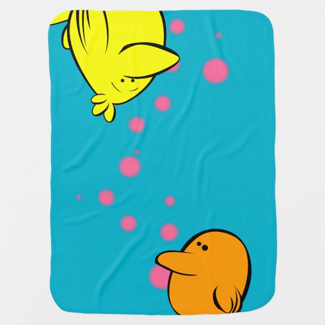 Oddbird Arts "Chickpeas!" Baby Blanket (Front)