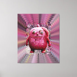 OddFriends – Pink Whimsical Creature Poster Canvas Print