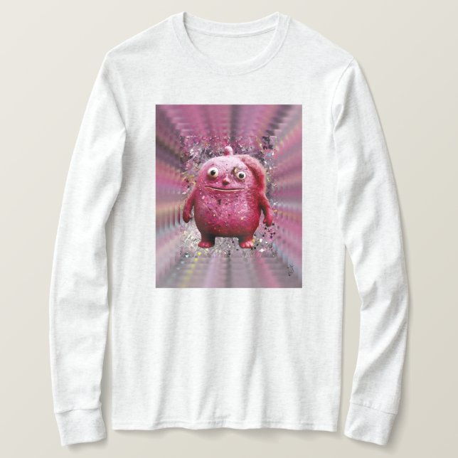 OddFriends – Pink Whimsical Creature Poster T-Shirt (Design Front)