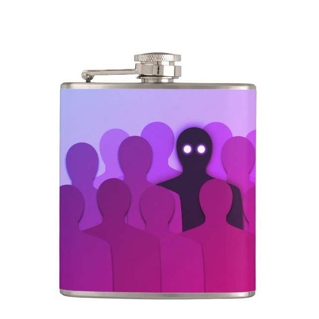 Oddity Surreal Pink Aesthetic Weirdo Flask (Front)
