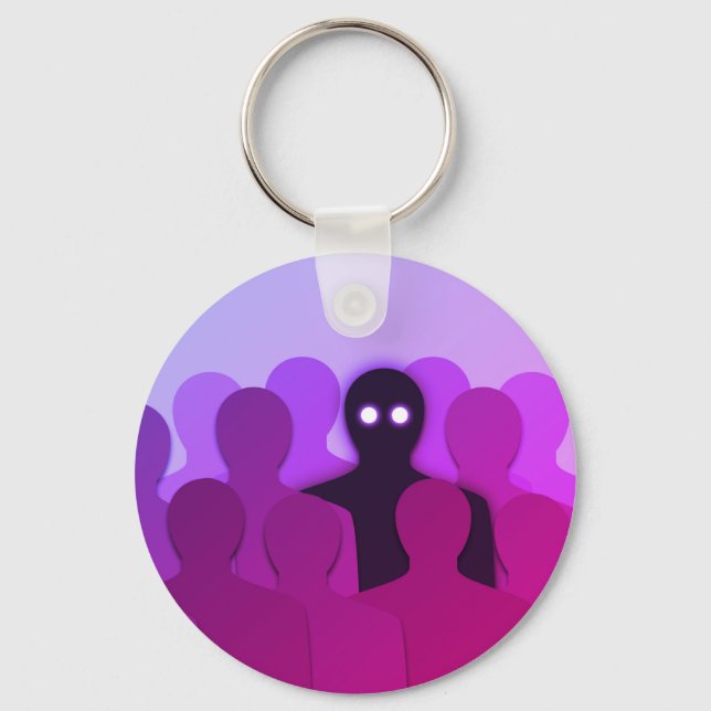 Oddity Surreal Pink Aesthetic Weirdo Keychain (Front)