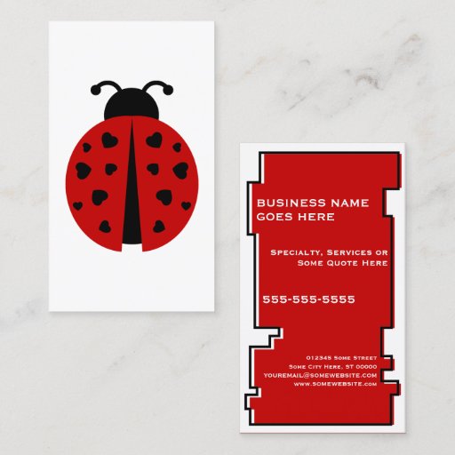 Customizable oddRex ladybug Business Card