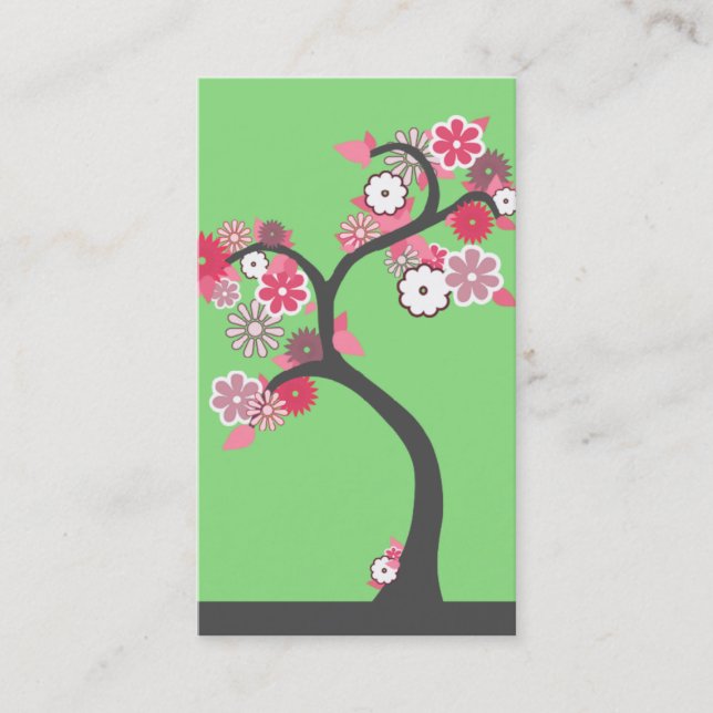 oddRex retro tree Business Card (Front)