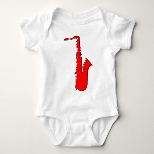 oddRex saxophone Baby Bodysuit (Front)