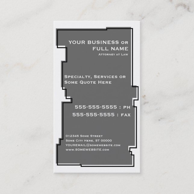 oddRex scales of justice Business Card (Front)