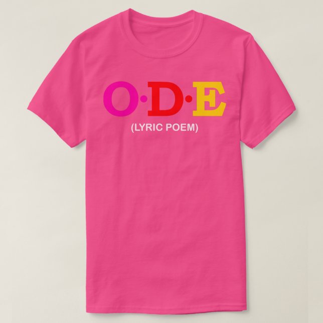 Ode Lyric Poem T-Shirt (Design Front)