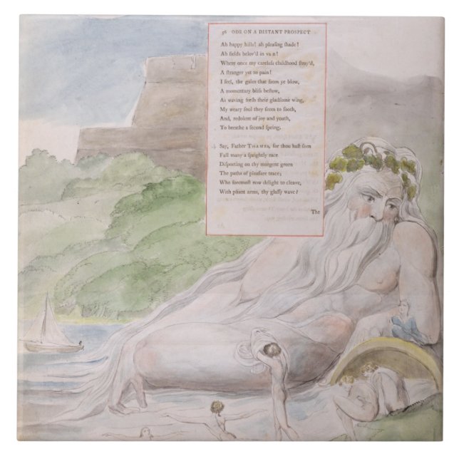 Ode on a Distant Prospect of Eton College, from 'T Ceramic Tile (Front)