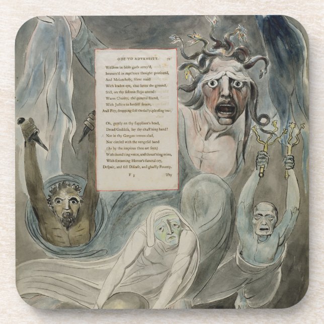 Ode to Adversity, from 'The Poems of Thomas Gray', Beverage Coaster (Front)