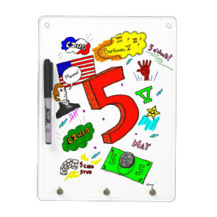 Ode to Five Dry Erase Board w/ Keyholders