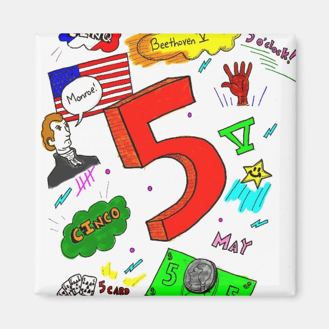 Ode to Five Magnet (Front)