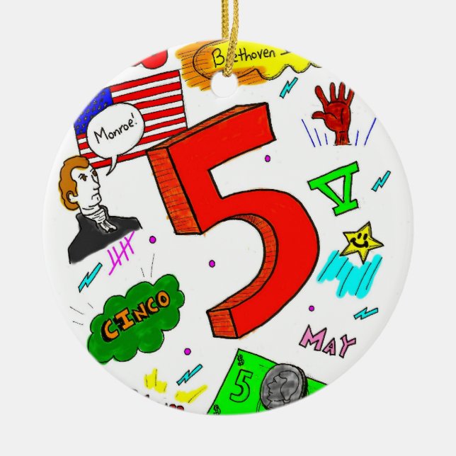 Ode to Five Ornament (Front)