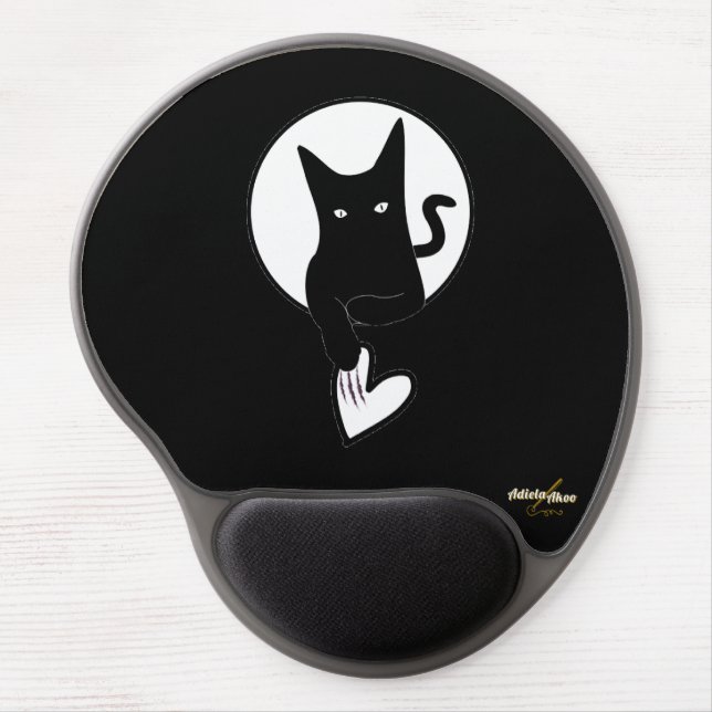 Ode to Love Cat Gel Mouse Pad - Adiela Akoo (Front)
