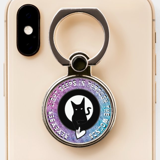 Ode to Love Cat Phone Grip by Poet Adiela Akoo (Close Up)