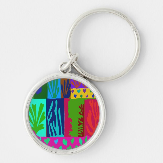 Ode to Matisse Collage Keychain (Front)