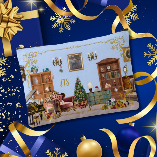 Ode to Nutcracker Ballet Blue Large Accessory Bag (Creator Uploaded)