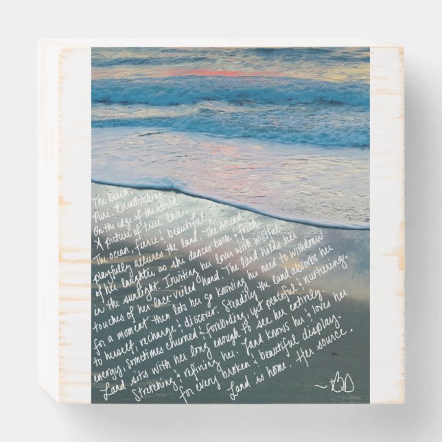 Ode to the Beach Wooden Box Sign (Front Horizontal)