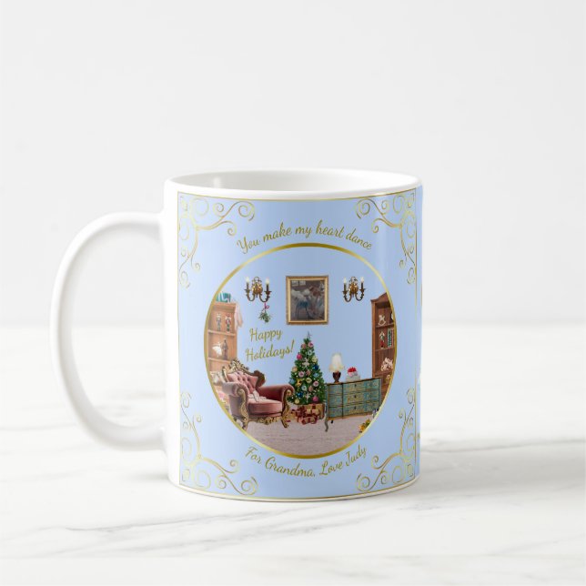 Ode to The Nutcracker Ballet Blue Customize Tile  Coffee Mug (Left)