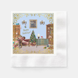 Ode to The Nutcracker Ballet Blue Napkins