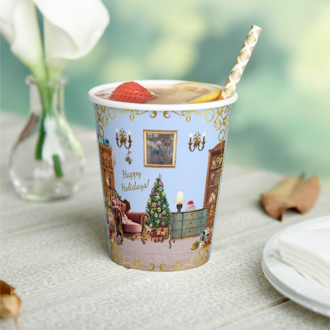 Ode to The Nutcracker Ballet Blue Paper Cups (Insitu)