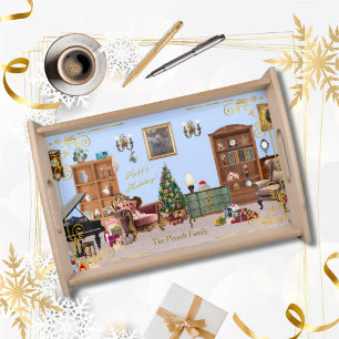 Ode to The Nutcracker Ballet Blue serving tray
