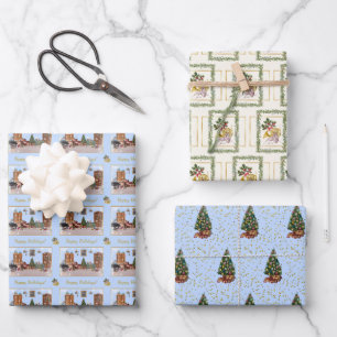 Ode to The Nutcracker Ballet Blue Wrapping Paper Sheets
