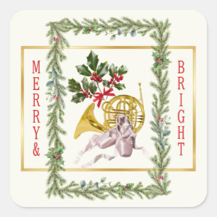 Ode to The Nutcracker Ballet Garland Square Sticker