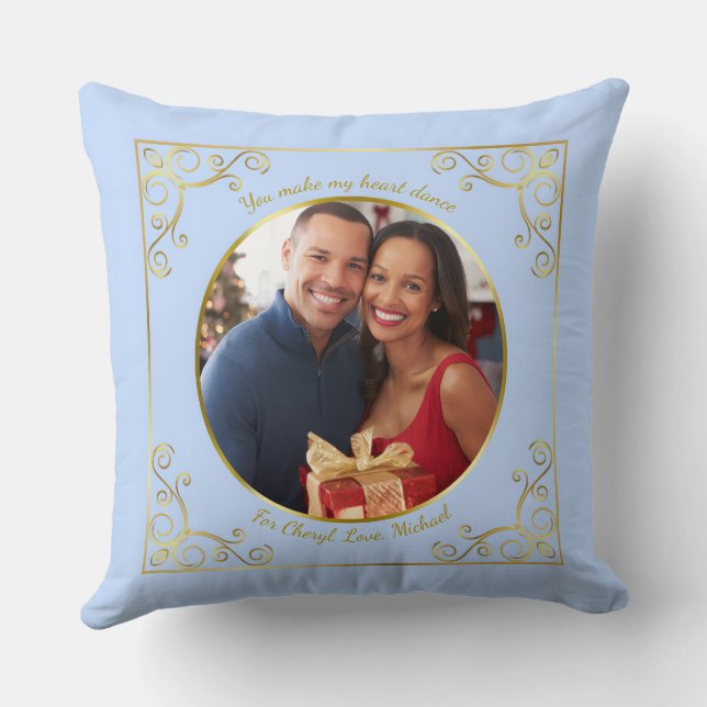 Ode to The Nutcracker Photo Blue Throw Pillow (Back)