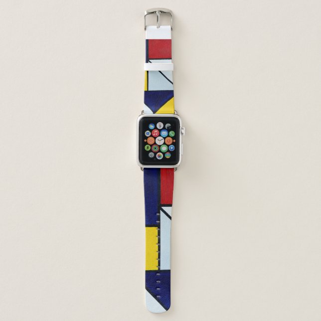 Ode to the Stijl Piet Mondriaan Apple Watch Band (Front)