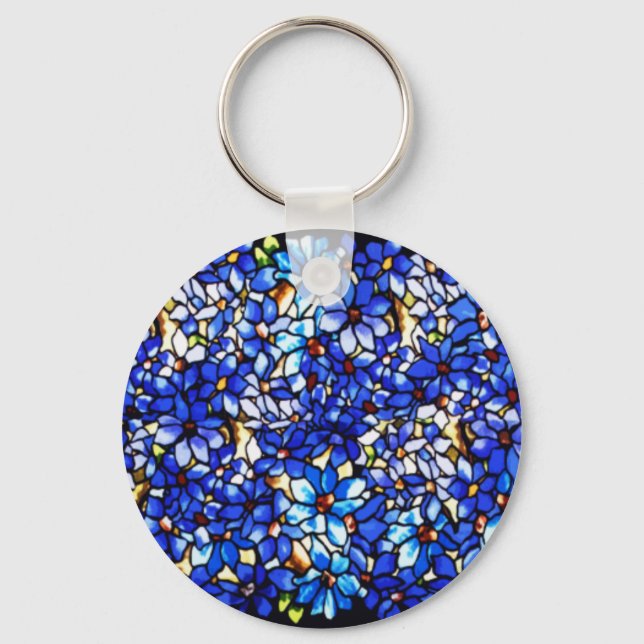 Ode to Tiffany Clematis Keychain (Front)