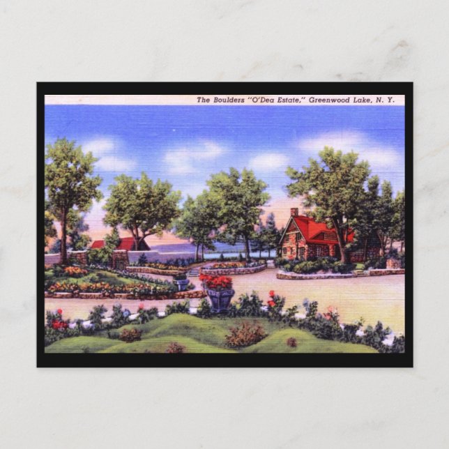 O'Dea Estate, Greenwood Lake, NY Vintage Postcard (Front)