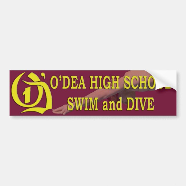 O'Dea Swim and Dive Bumper Sticker 1 (Front)