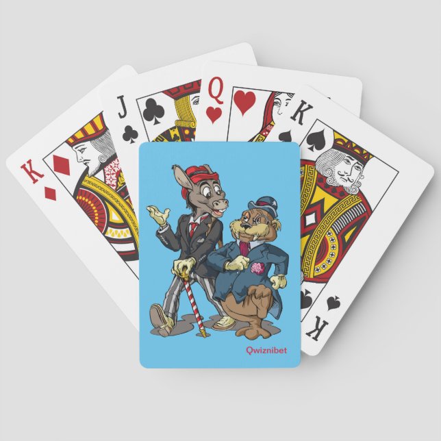 Odee & Willard Cartoon Playing Cards | Qwiznibet (Back)